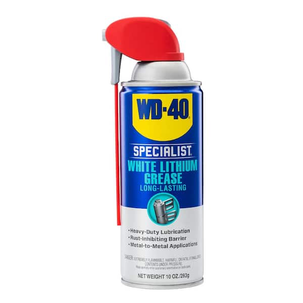 WD-40 SPECIALIST 10 oz. White Lithium Grease, Long-Lasting Grease Spray