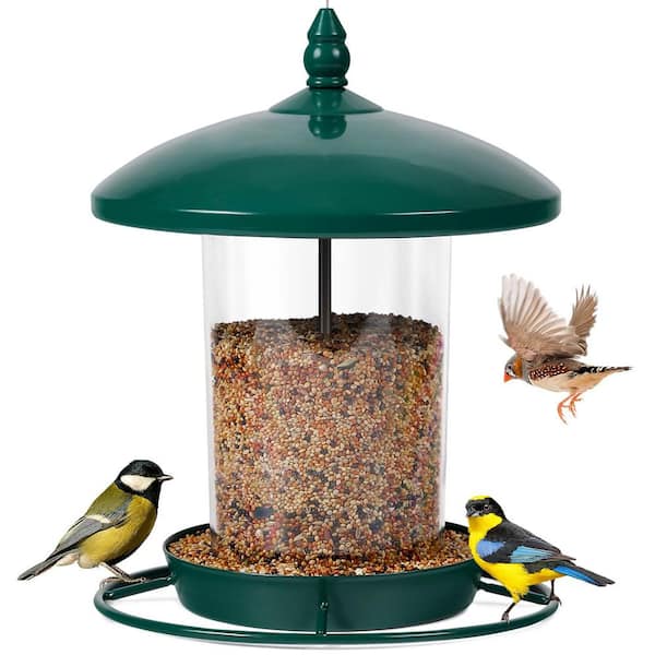 Unbranded Hanging Metal Bird Feeder Holds 2.5 lbs. Seeds (1-Pack)