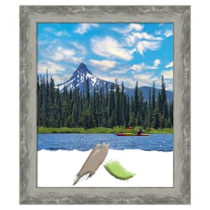 Waveline Silver Narrow Picture Frame Opening Size 20 x 24 in.