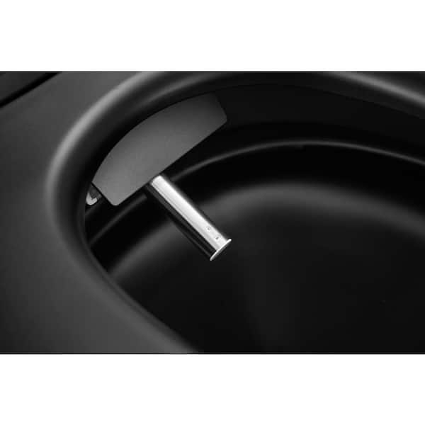 Boosicavelly Elongated Bidet Toilet 1.28 GPF Matte Black with Heated, Deodorizing, Soft Close