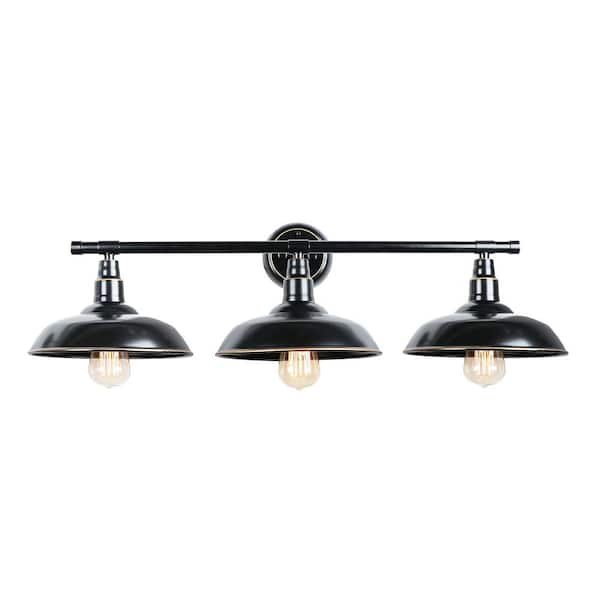 Unbranded 3-Light Imperial Black Outdoor Barn Light Sconce