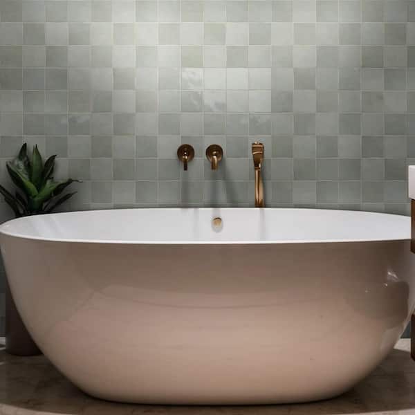 Lakeview Jade 5 in. x 5 in. Glossy Ceramic Wall Tile (10.2 sq. ft./Case)