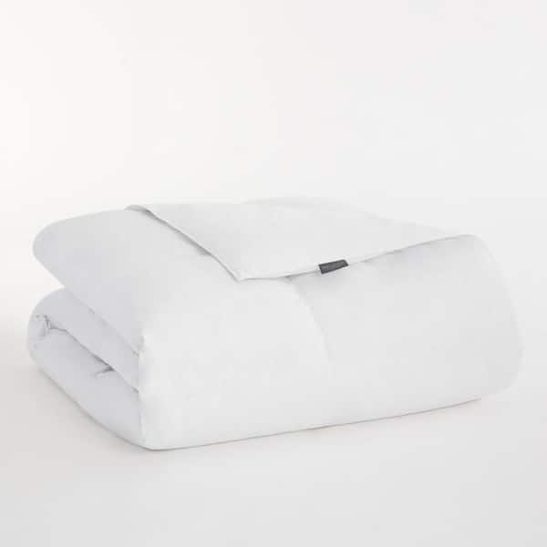 Mercantile Soft and Natural White Solid 100% Cotton Twin Comforter