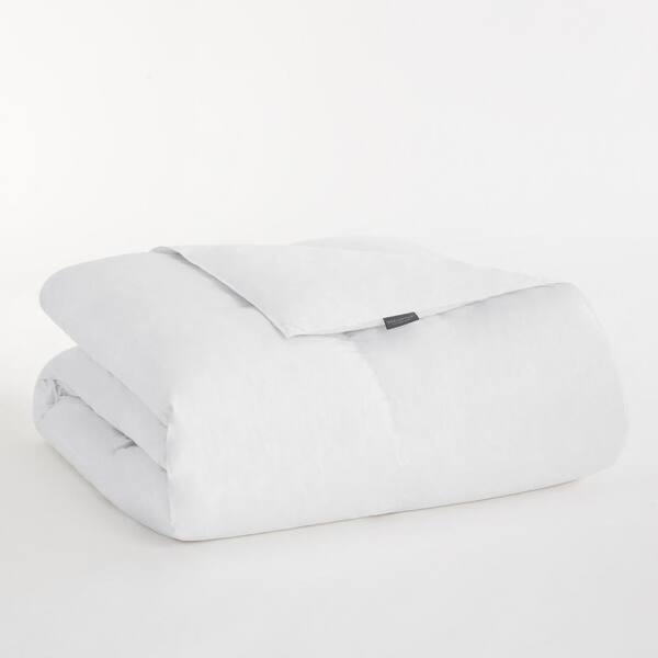 Mercantile Soft and Natural White Solid 100% Cotton King Comforter