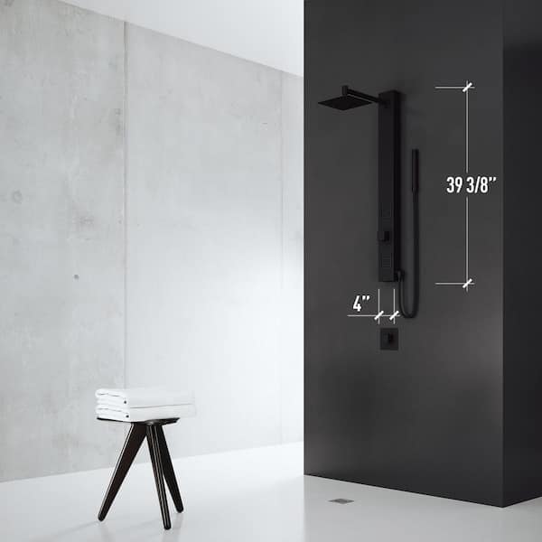 VIGO Orchid, 39 in. H x 4 in. W, 2-Jet High Pressure Shower Panel