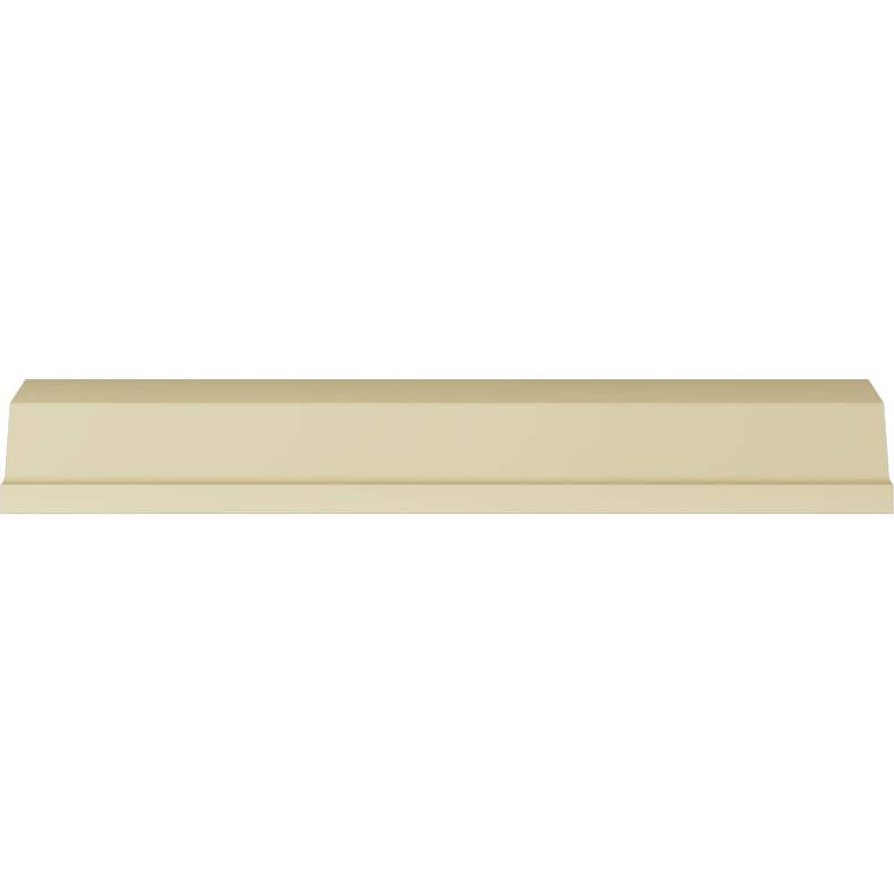 Primed White Polyurethane Rose Crown Moulding Sample, 12" Length