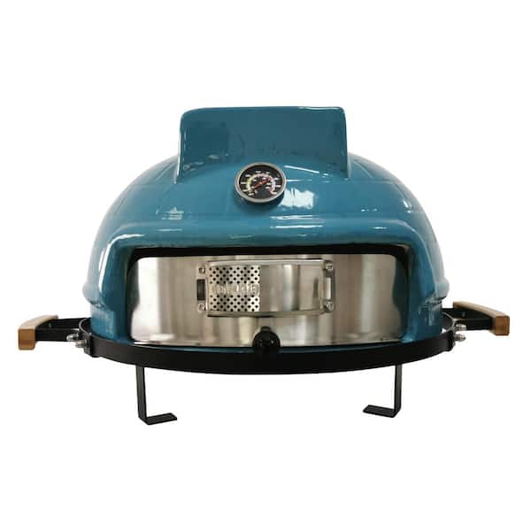 Lifesmart Charcoal Pizza Oven - Blue - SCS-CPO21BLU : BBQGuys