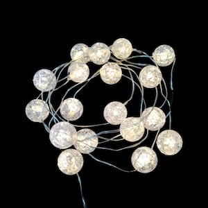 18 ct. LED Crackle Bead Light Clear