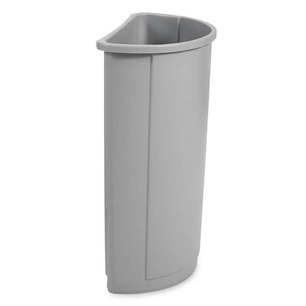 Rubbermaid 35 gal Grey Plastic Untouchable® Indoor Trash Receptacle Base -  19 1/2L x 19 1/2W x 27 5/8H