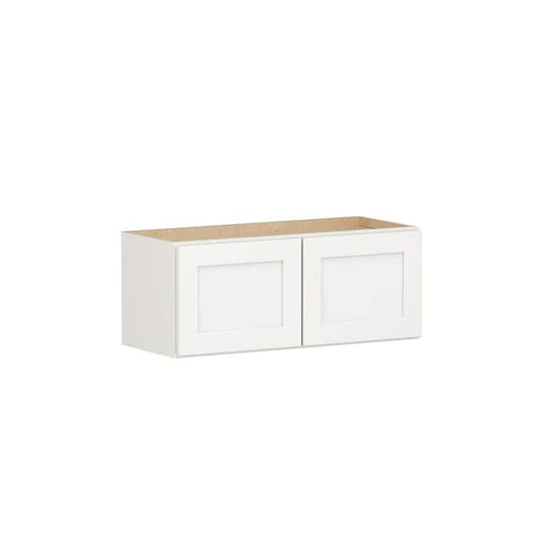 Shaker Full Overlay 30 in. W x 12 in. D x 12 in. H Plywood Assembled Wall Kitchen Cabinet in Linen White