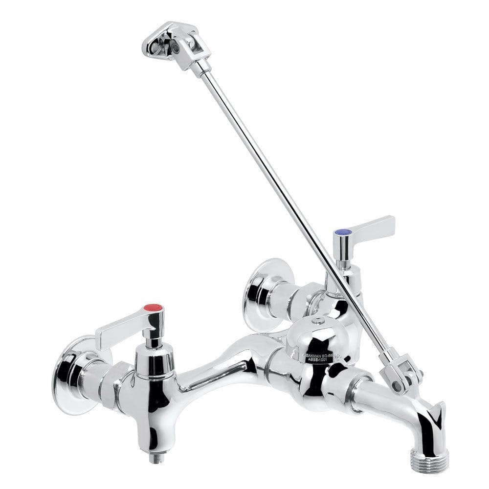 Polished Chrome Wall Mount Utility Sink Faucet
