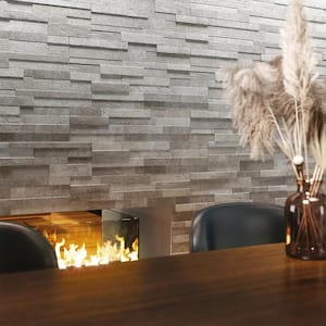 Holden Gray 6 in. x 0.28 in. Textured Porcelain Wall Tile Sample