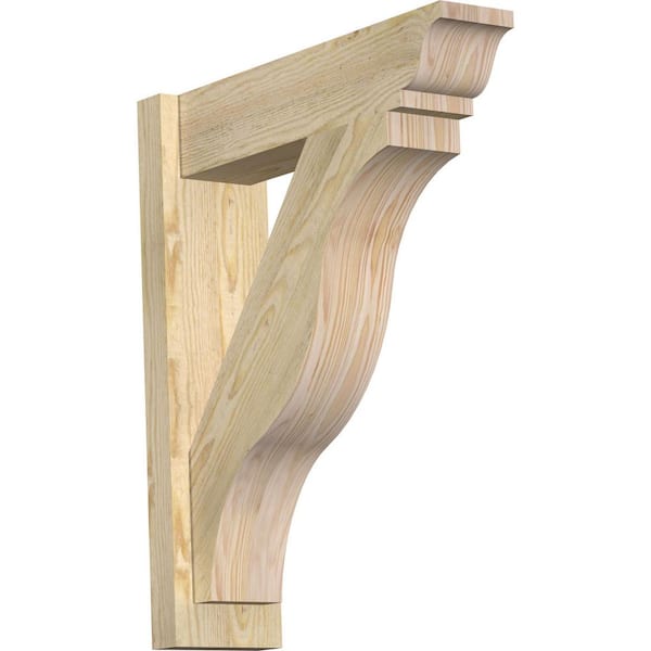 Ekena Millwork 6 in. x 26 in. x 22 in. Douglas Fir Fuston Traditional Rough Sawn Outlooker