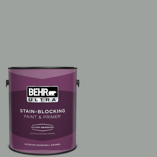 BEHR ULTRA 1 gal. #PPU11-16 Brampton Gray Extra Durable Eggshell Enamel Interior Paint & Primer