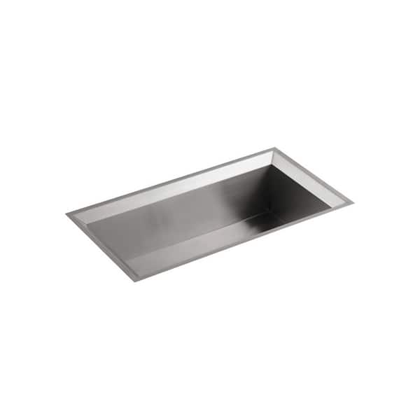 KOHLER Poise Undermount Stainless Steel 33 in. Single Bowl Kitchen Sink