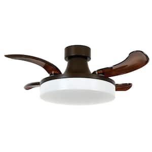 Orbit 36 in. Oil Rubbed Bronze and Dark Koa Indoor/Outdoor Remote Control Ceiling Fan with Light
