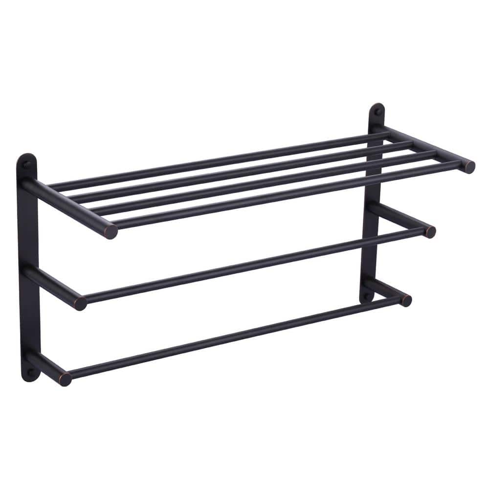 Aleasha 24-Inch Oil Rubbed Bronze Wall Mounted Triple Towel Rack
