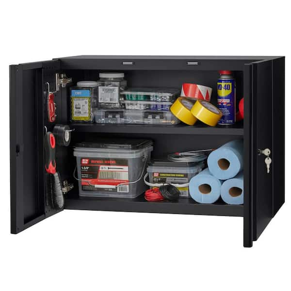 8-Piece Pro Duty Welded Steel Garage Storage System in Black Line-X Coating (184 in. W x 81 in. H x 24 in. D)