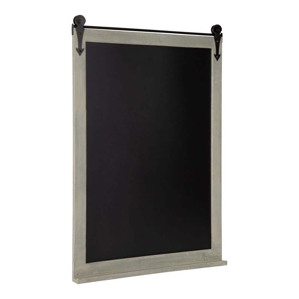 Kate and Laurel Cates Gray Chalkboard Memo Board 214948 - The Home Depot