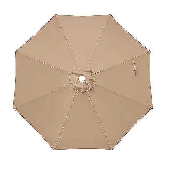 Unbranded 9 ft. Patio Umbrella Replacement Canopy for 8 Ribs Table Market Yard Umbrella Replacement Top Cover (Canopy Only) Brown