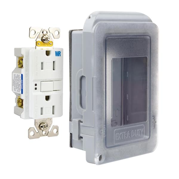 Commercial Electric 1 Gang Extra Duty, Outdoor Duplex Receptacle Box