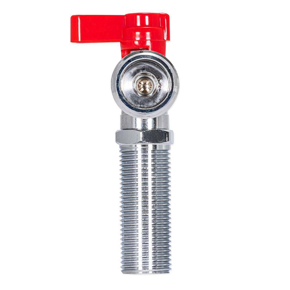 Chrome Brass Washing Machine Outlet Stop Valve with Red Handle