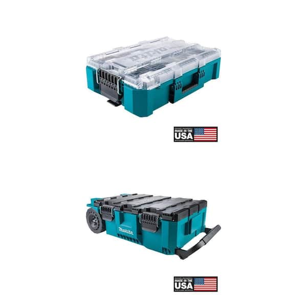 MAKTRAK Deep Medium Organizer and Rolling Tool Chest Combo