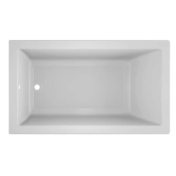 JACUZZI SOLNA 72 in. x 42 in. Rectangular Soaking Bathtub with ...