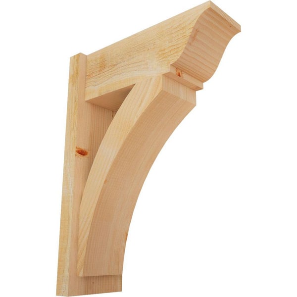 Ekena Millwork 8 in. x 28 in. x 20 in. Thorton Traditional Rough Sawn Douglas Fir Outlooker