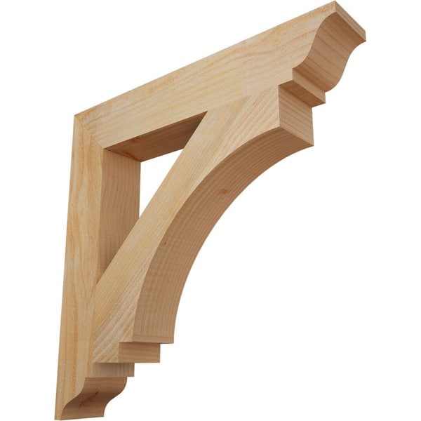 4 in. x 24 in. x 24 in. Douglas Fir Imperial Traditional Rough Sawn Bracket