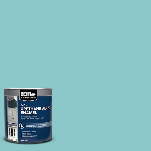 1 qt. #510D-4 Embellished Blue Satin Enamel Urethane Alkyd Interior/Exterior Paint