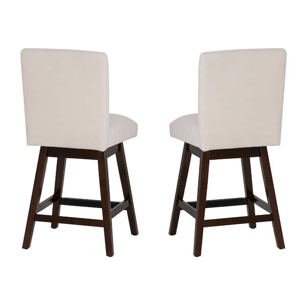 Linon Home Decor Capri Swivel 26 Natural Full Back Wood