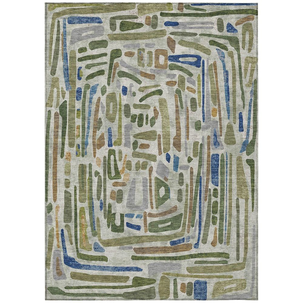 Chantille Machine Washable Indoor/Outdoor Abstract ACN2432 Green 9 ft. x 12 ft. Area Rug price history on PriceWatchPro