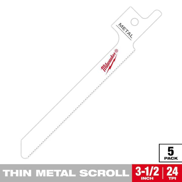 Milwaukee 3-1/2 in. 12 TPI Hackzall Metal Cutting HACKZALL Reciprocating Saw Blades (5-Pack)