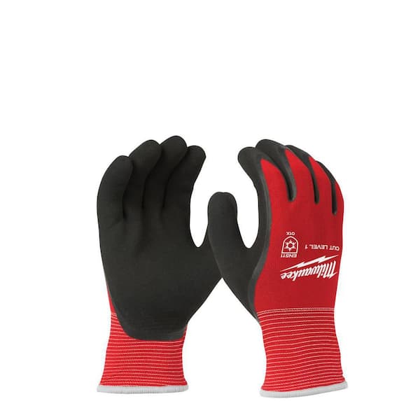 Milwaukee X-Large Red Latex Level 1 Cut Resistant Insulated Winter Dipped Work Gloves