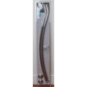 43.62 in. Steel Curved Shower Rod Bar in Chrome
