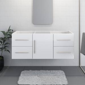 Napa 60 in. W x 22 in. D x 21 in. H Single Sink Bath Vanity Cabinet without Top in Glossy White, Wall Mounted