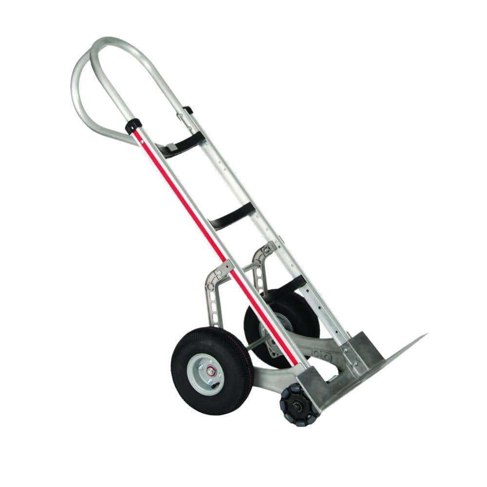 Magliner HRK55AUA43 Self-Stabilizing Hand Truck 500 lb Capacity Inc. Vertical Loop Handle 4-Ply Pneumatic Wheels Curved Back Frame 
