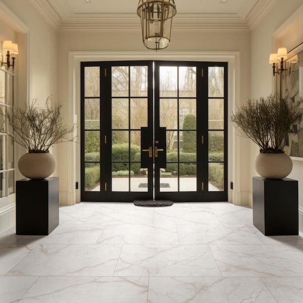 Brighton Gold 24 in. x 48 in. Matte Porcelain Marble Look Floor and Wall Tile (27 cases/432 sq. ft./pallet)
