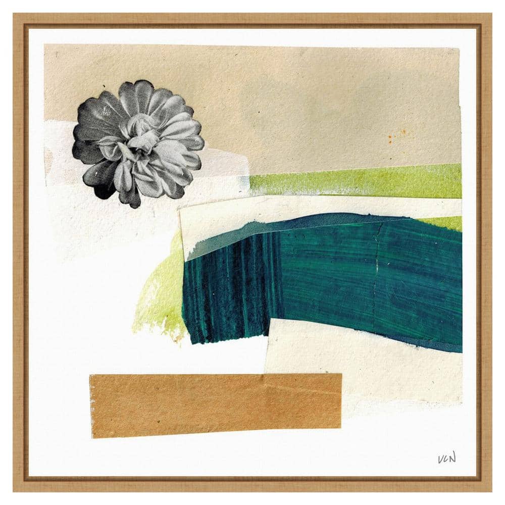 Day Beach I Abstract Canvas Print with Sylvie Maple Frame
