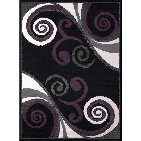  Billow Black 5 ft. x 7 ft. Indoor Area Rug