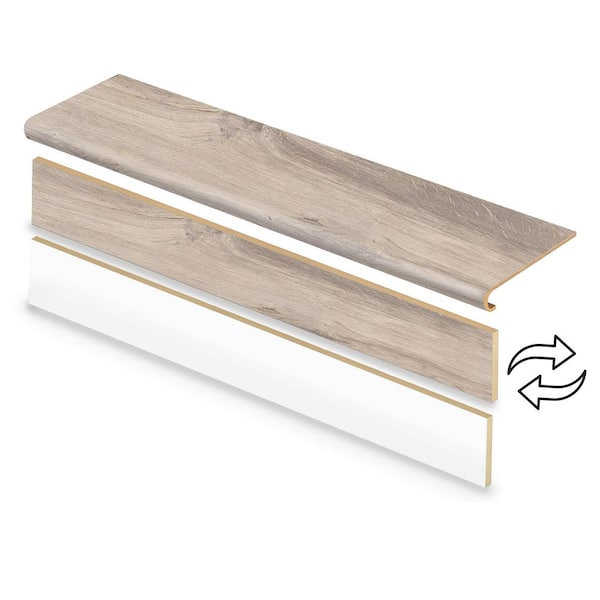 Webb Creek Hickory 47 in. L x 12.15 in. W x 1.69 in. T Vinyl Stair Tread and Reversible Riser Kit