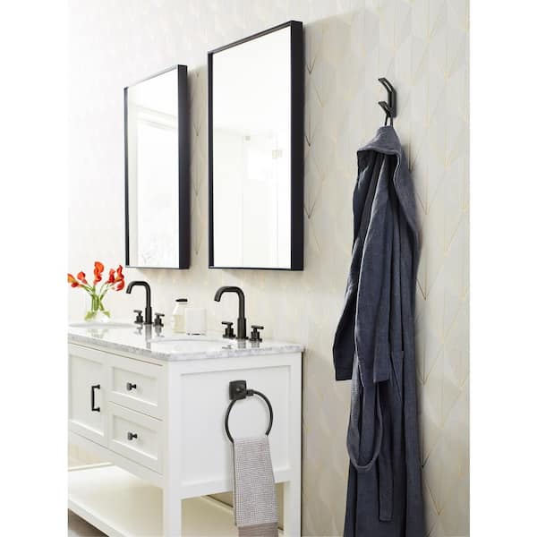Avid 4-1/16 in. L Matte Black Double Prong Wall Hook