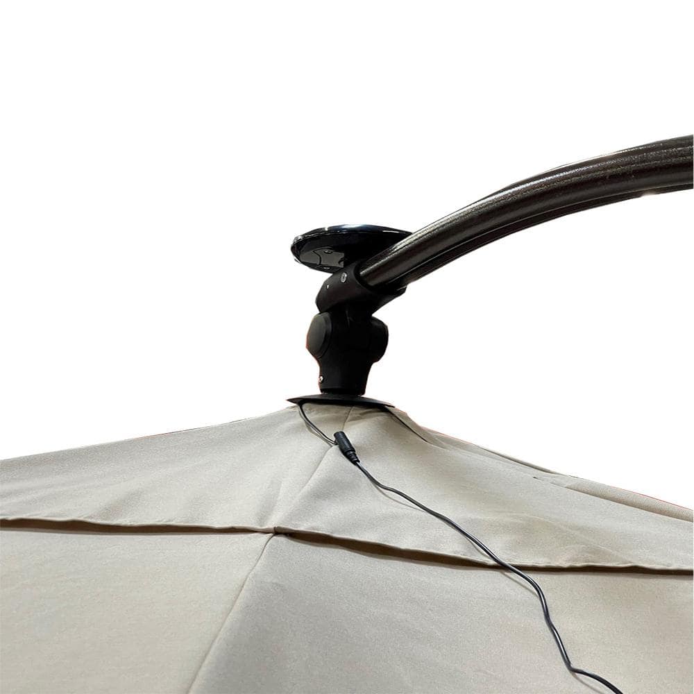 11ft Beige Whisper UV-Treated Offset Umbrella Canopy