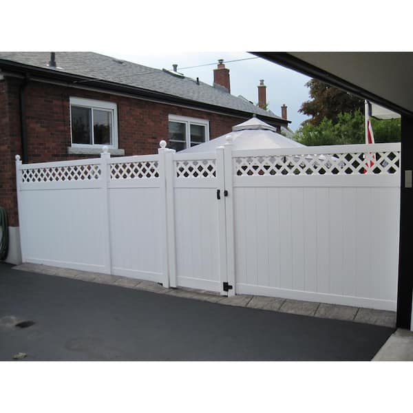 Weatherables Ashton 7 Ft H X 8 Ft W White Vinyl Privacy Fence Panel Kit Pwpr Lat 7x8 The Home Depot Weatherables Ashton 7 Ft H X 8 Ft W White Vinyl Privacy Fence Panel Kit Pwpr Lat 7x8 The Home Depot