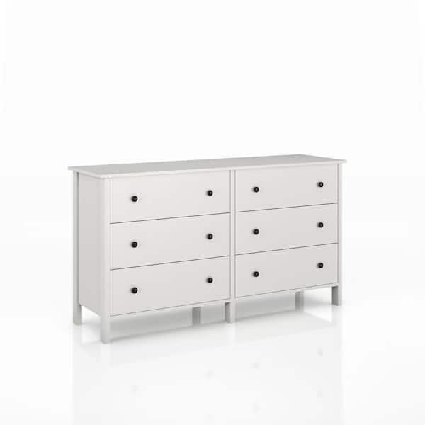 Furniture of America London White 6-drawer 52 in. W Dresser FGI