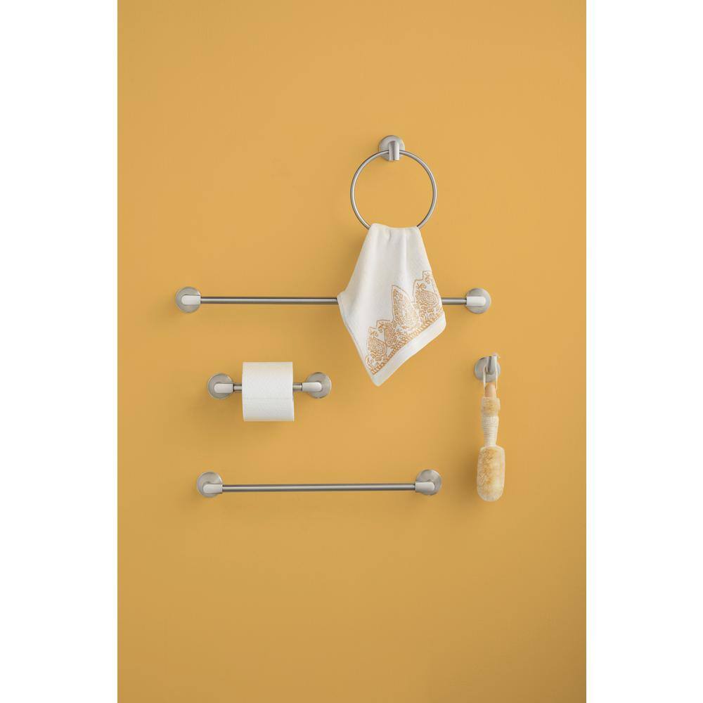 Brushed Nickel Wall-Mount Double Post Toilet Paper Holder