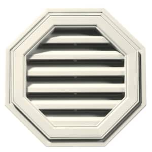 18 in. x 18 in. Octagon Beige/Bisque Plastic UV Resistant Gable Louver Vent