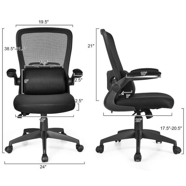 Office Star Products Work Smart Ventilated Seating Series Executive  Manager's Mesh Chair In Black with Nylon Base EM98910-3 - The Home Depot