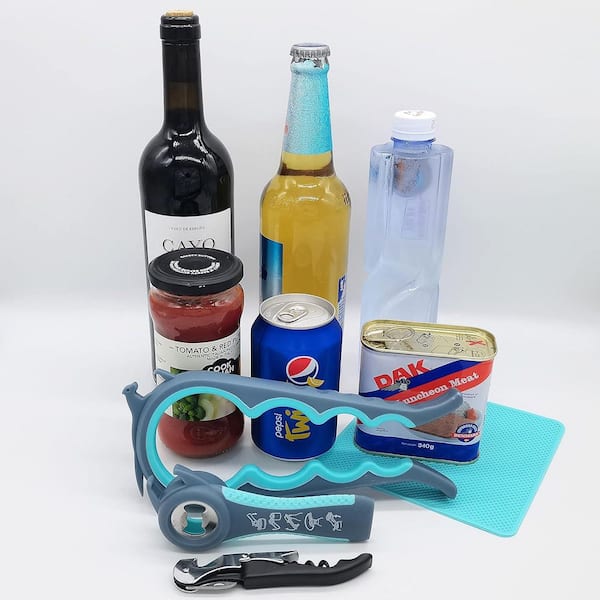 Anqtovp Multi Opener Set Jar Bottle Can Opener for Weak Hands
